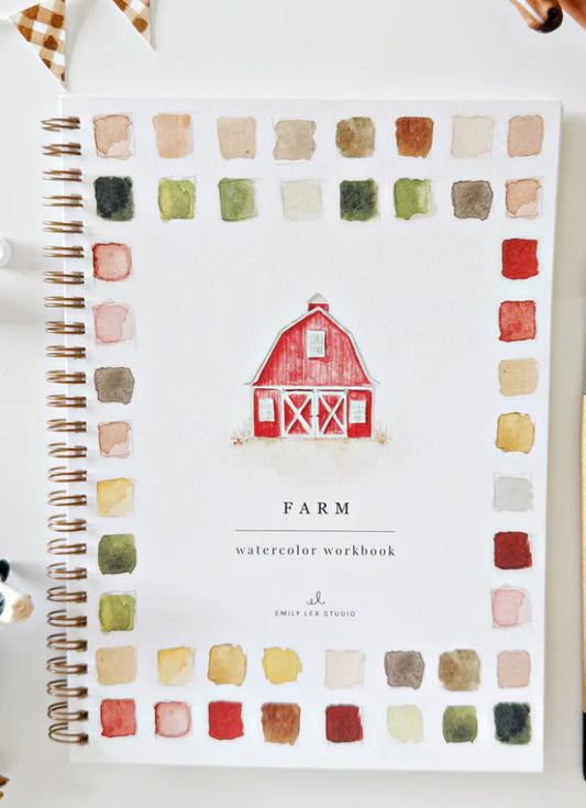 Farm Watercolor Workbook