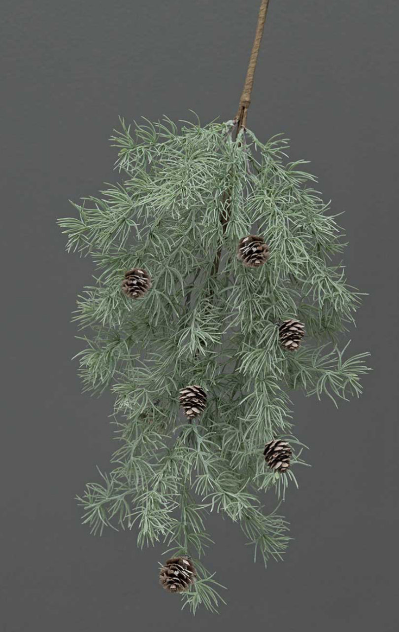 Weeping Pine Spray with Pinecones