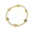 Signature Cross Admire Gold Pattern 3mm Gold Bracelet