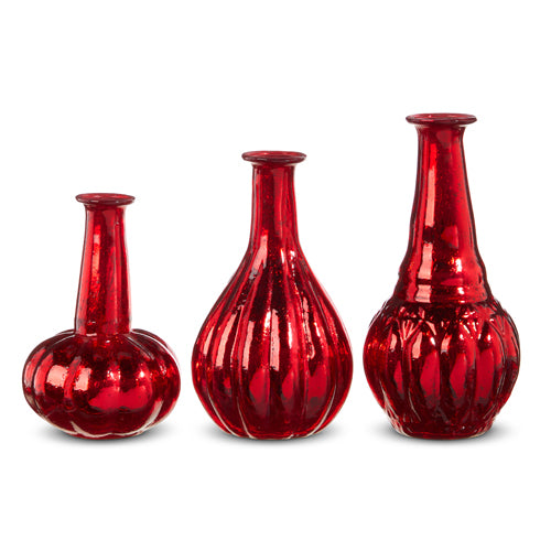 Red Mercury Glass Vase