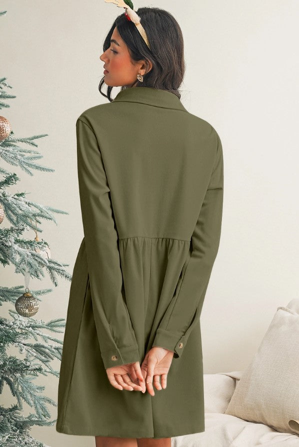 Vineyard Green Corduroy Dress