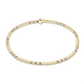 Hope Joy Pattern 2mm Bead Bracelet -Taupe