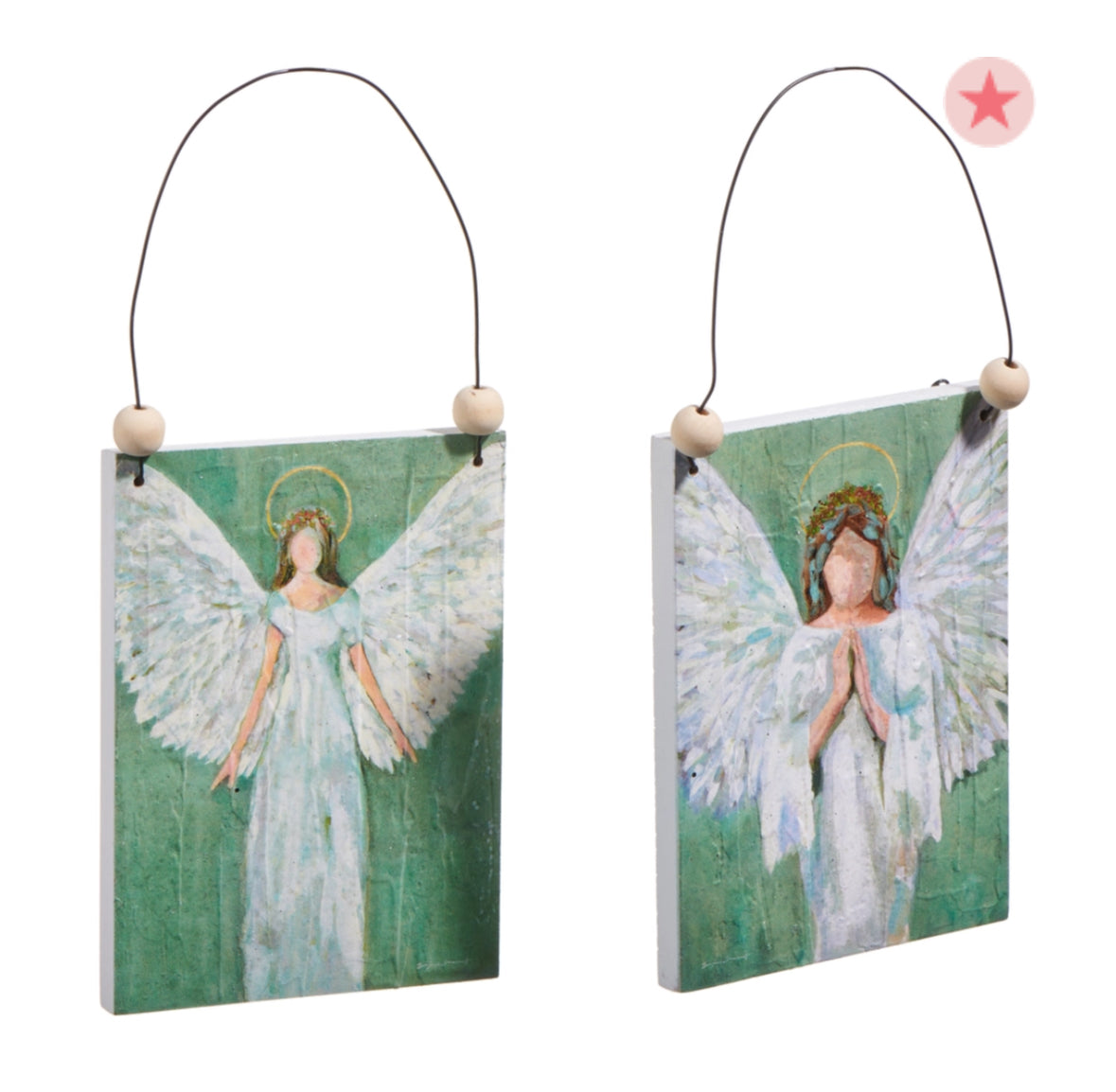 5” Guardian Angel Rectangle Ornament