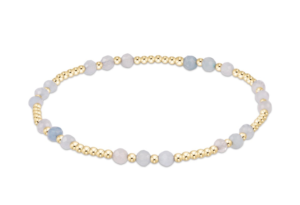 Joy Gemstone 3mm Bracelet- Aquamarine