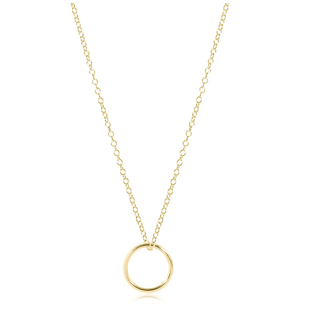 16" necklace gold - halo gold charm