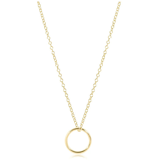 16" necklace gold - halo gold charm