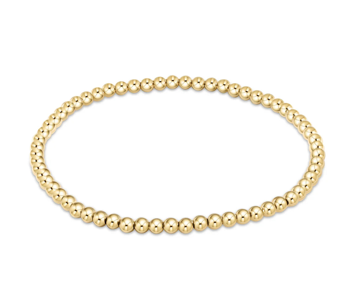 Classic Gold 3mm Bead Bracelet
