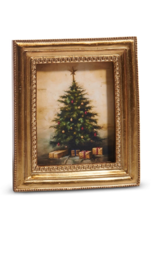 6” Gilded Christmas Framed Art