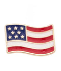 America Flag Enamel Stud Earrings in Red Whit and Blue