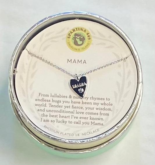 Sea La Vie Mama is Always in my Heart/Heart Necklace (silver)