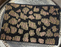 Leopard Line Bead Clutch
