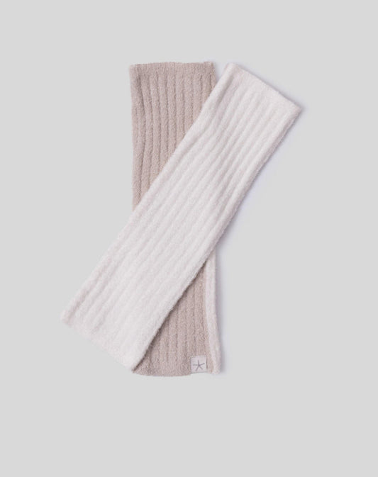 CozyChic Ribbed Color Blocked Fingerless Gloves