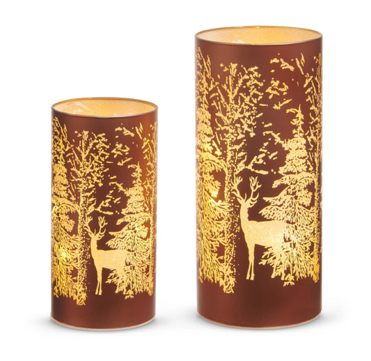 8” Lighted Forest Tree Lanterns