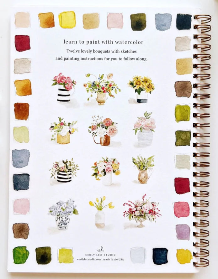 Bouquet Watercolor Workbook