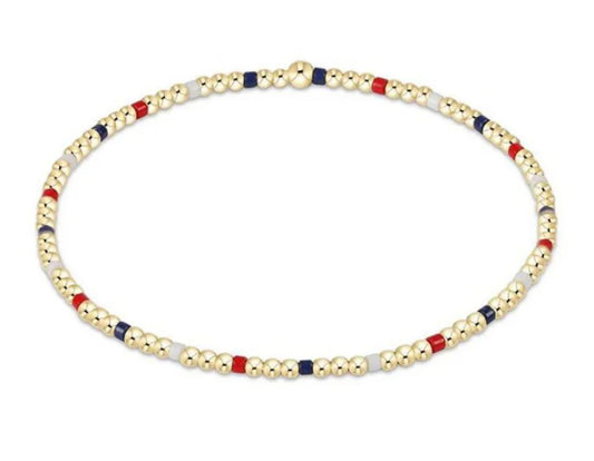 Hope Sincerity Pattern 2mm Bead Bracelet