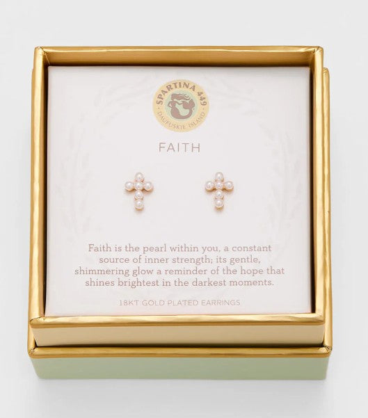 Sea La Vie Necklace Faith/Pearl Cross