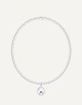 Classic Sterling 2mm Bead Bracelet - Small Sterling Charm