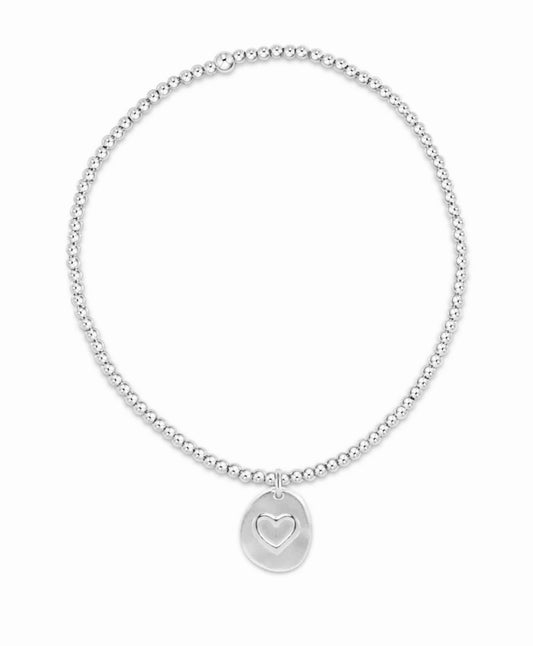 Classic Sterling 2mm Bead Bracelet - Inspire Love Small Sterling Charm