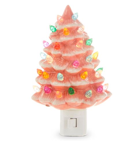 6" Vintage Pink Tree Night Light