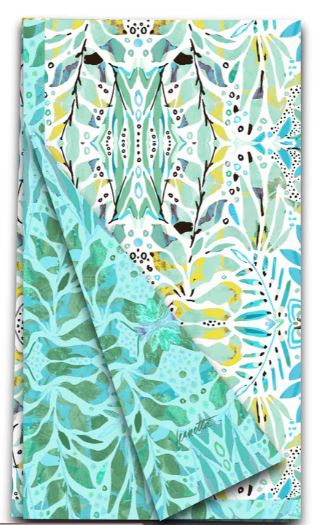 Amina sea Glass Tea Towel