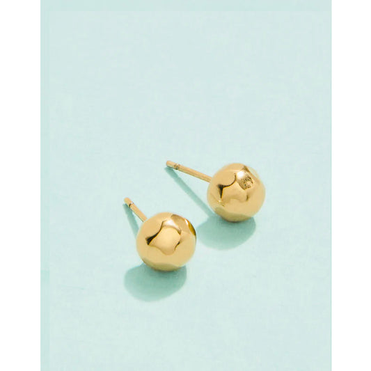 SP Ball Stud Earrings 7mm Gold