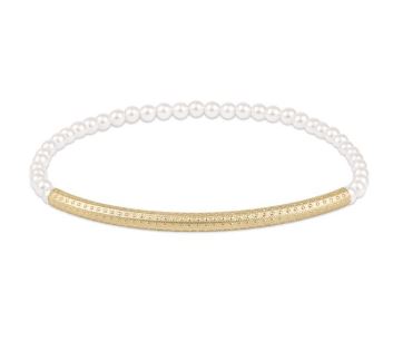 Bliss Bar Textured Pearl 3mm Bracelet