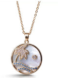 Gold Beach Love Mother Of Pearl Necklace