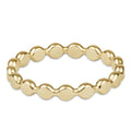 Classic 2.5mm Beaded Disc Gold Ring