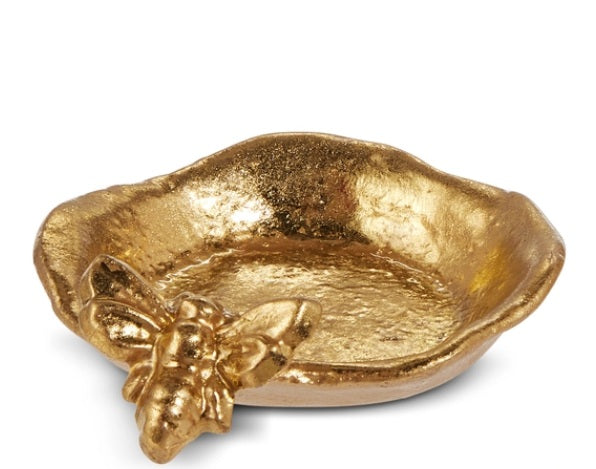 Gold Bee and Bird Trinket Trays