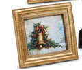 6" Traditional Winter Holiday Scene Framed Art