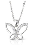 Criss-Cross Butterfly Necklace – Silver