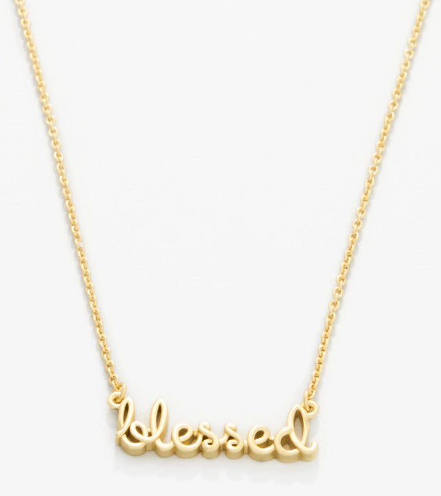 Sea La Vie Necklace Blessed/Script