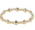 Honesty Gold Sincerity Pattern 6mm Bead Bracelet