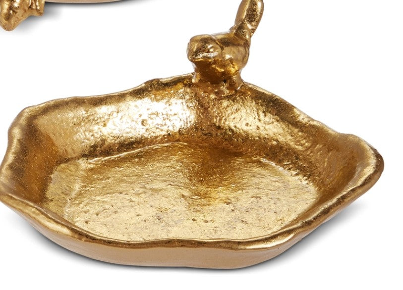 Gold Bee and Bird Trinket Trays