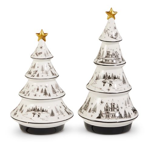 12" Through the Woods Ceramic Trees