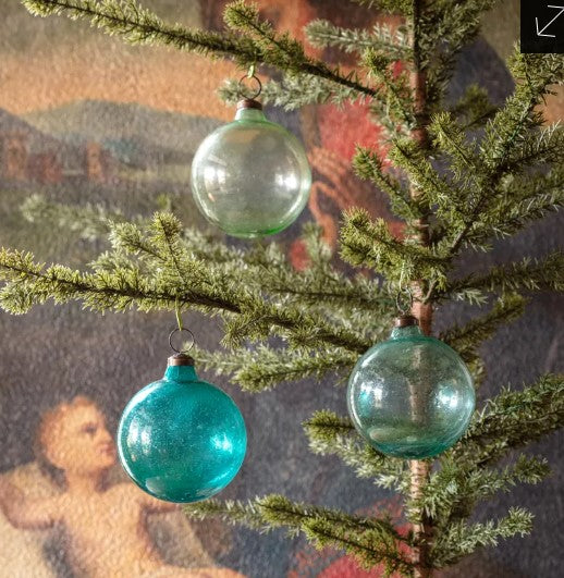 Recycled Blue-Green Glass Ornament