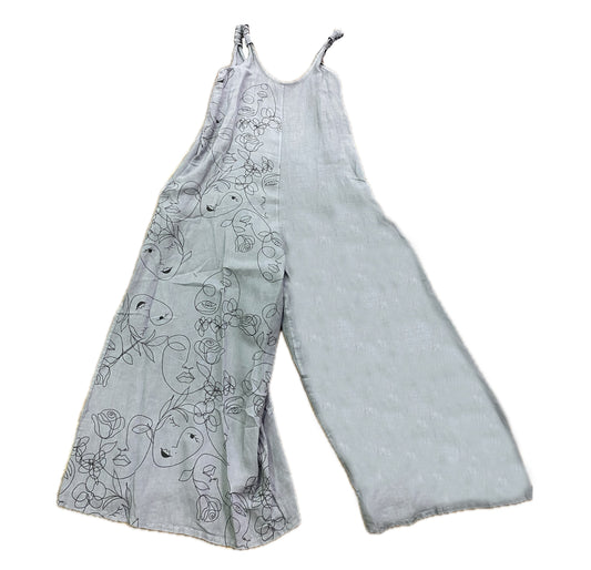 Blue Printed Romper