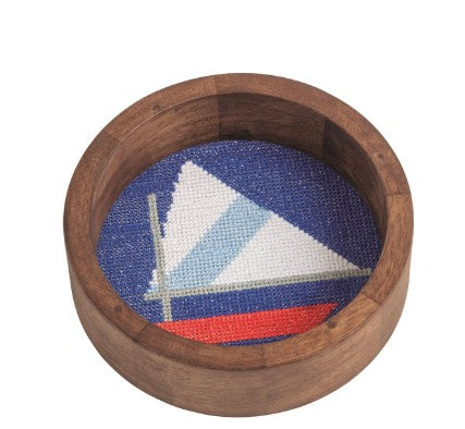 Wine Needlepoint Coaster