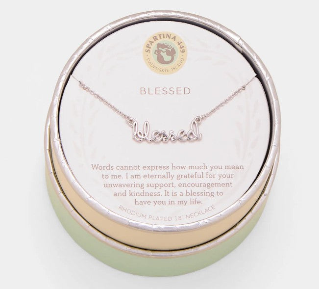 Sea La Vie Necklace Blessed/Script