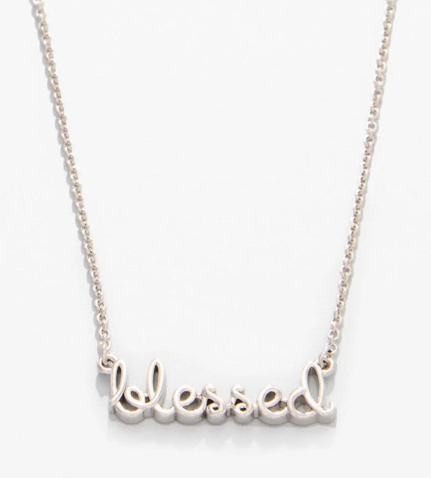 Sea La Vie Necklace Blessed/Script