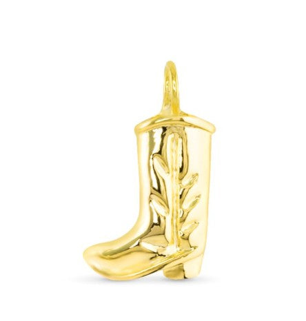 Gold Cowboy Boot Charm