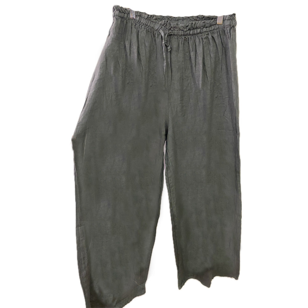 Charcoal Linen Pants