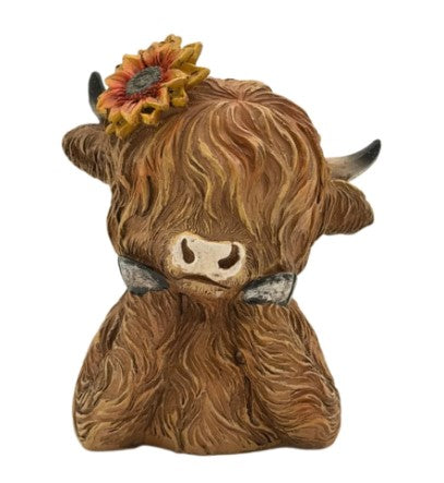 Sunflower Highland Cow