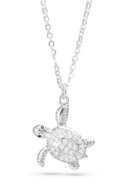 Turtle Necklace Silver