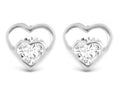 Double Heart Stud – Silver