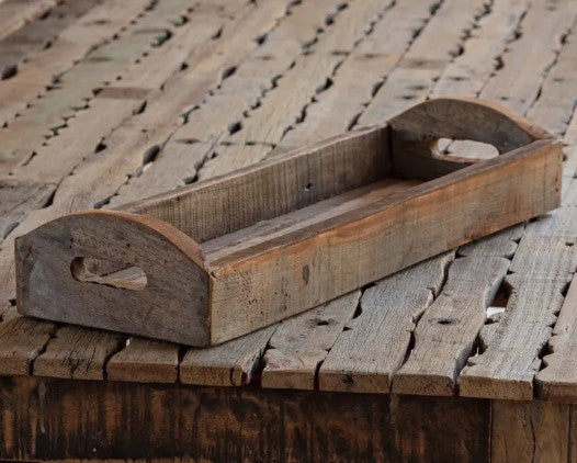 Long Primitive Wooden Tray