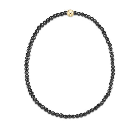 Faceted Hematite 2mm Bead Bracelet