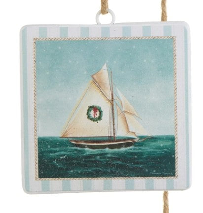 5" Frozen Harbor Tree Square Ornament