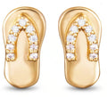 Strap Flip Flop Stud Earrings – Gold