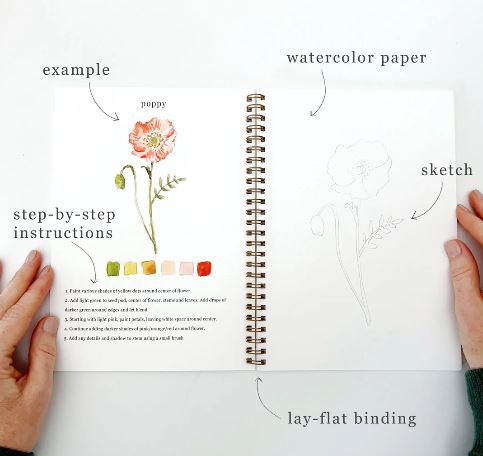 Flowers Watercolor Workbook